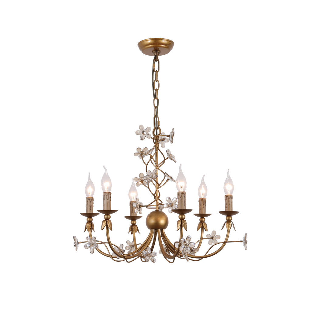 Ornuvyu Postmodern Luxe Clair Métal Cristal Lustre - Neutralighting