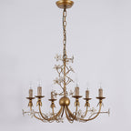 Ornuvyu Postmodern Luxe Clair Métal Cristal Lustre - Neutralighting