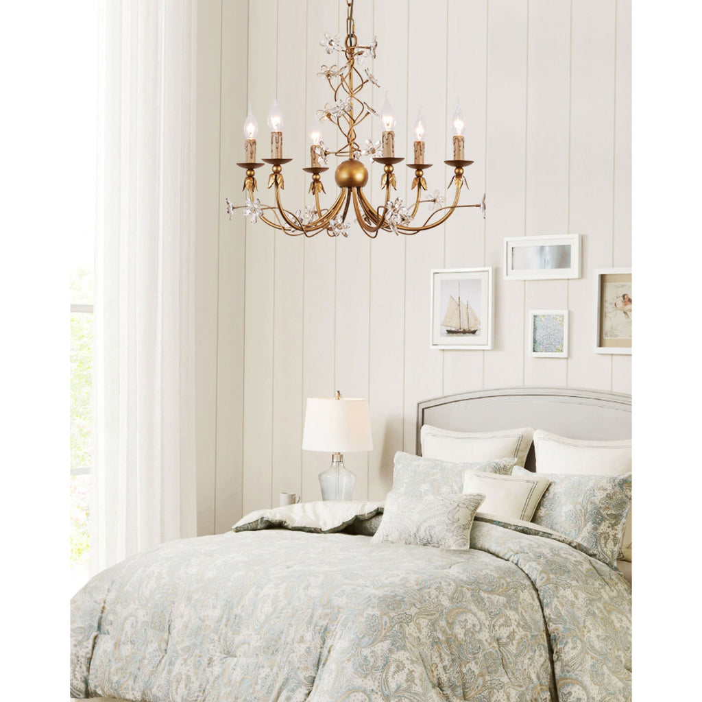 Ornuvyu Postmodern Luxe Clair Métal Cristal Lustre - Neutralighting