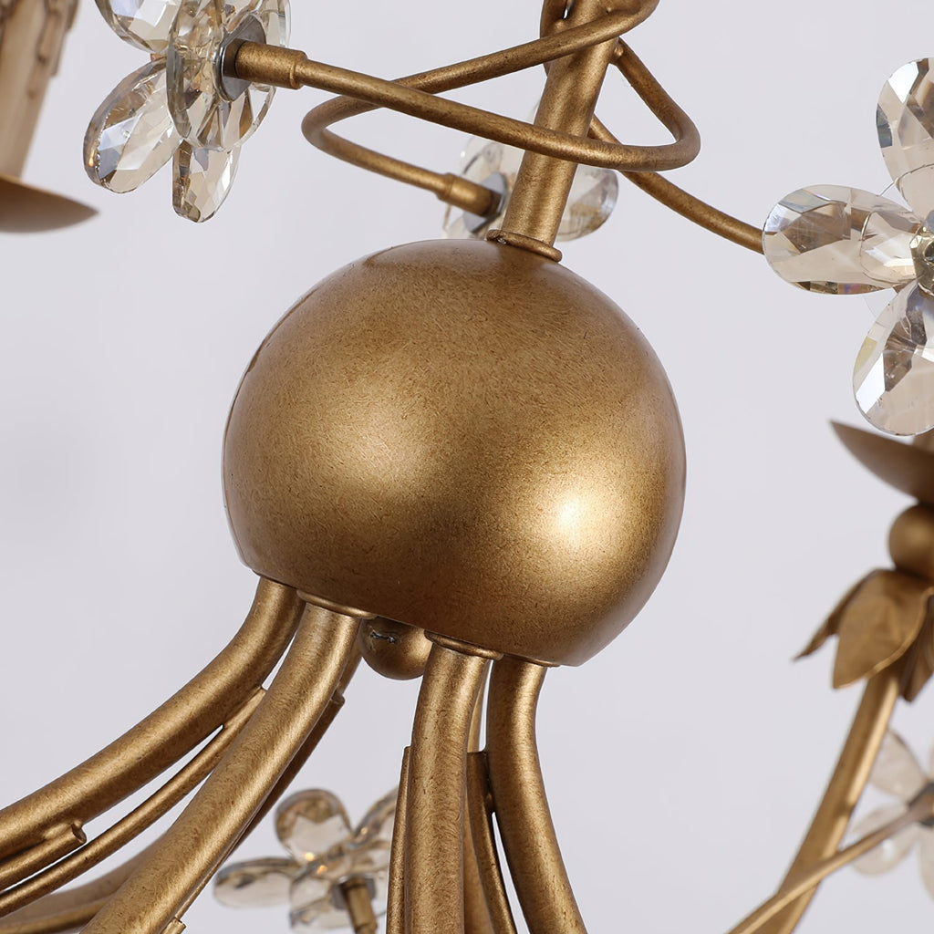Ornuvyu Postmodern Luxe Clair Métal Cristal Lustre - Neutralighting