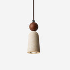 Bellaro Suspension Travertin et Bois - Neutralighting
