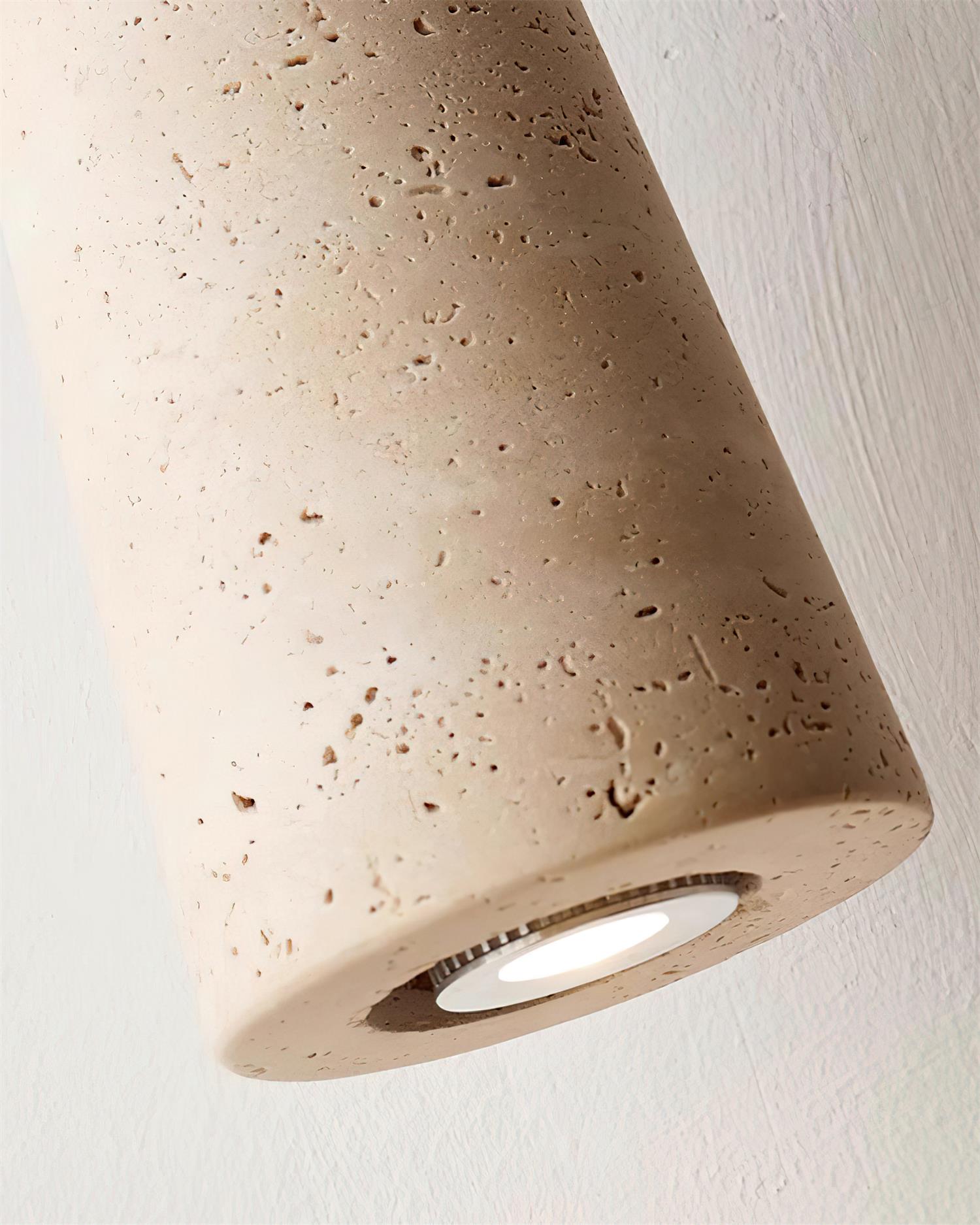 Bellaro Suspension Travertin et Bois - Neutralighting
