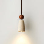 Bellaro Suspension Travertin et Bois - Neutralighting