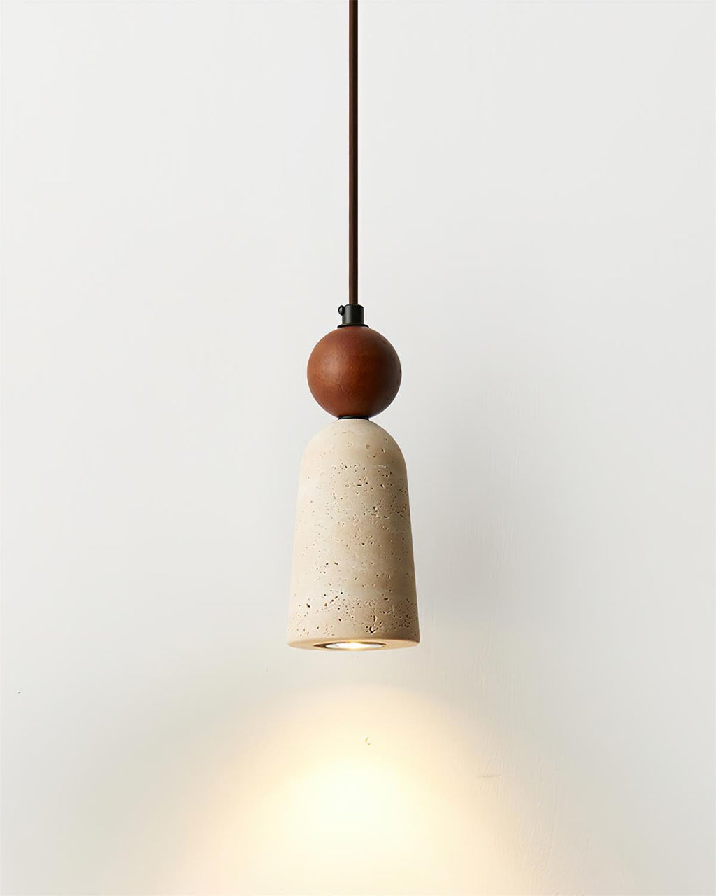 Bellaro Suspension Travertin et Bois - Neutralighting
