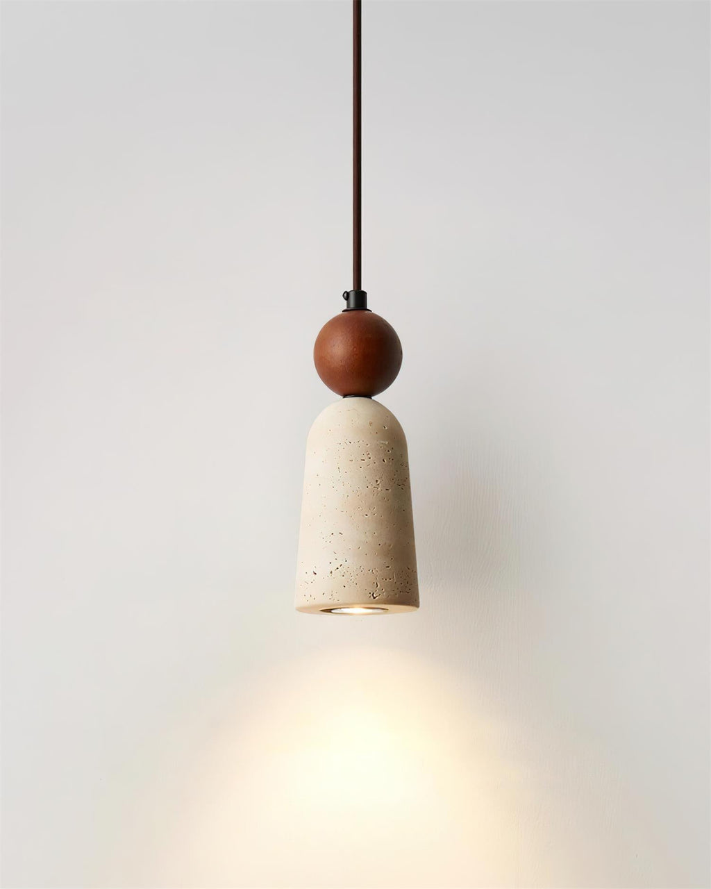 Bellaro Suspension Travertin et Bois - Neutralighting