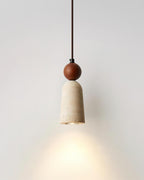 Bellaro Suspension Travertin et Bois - Neutralighting