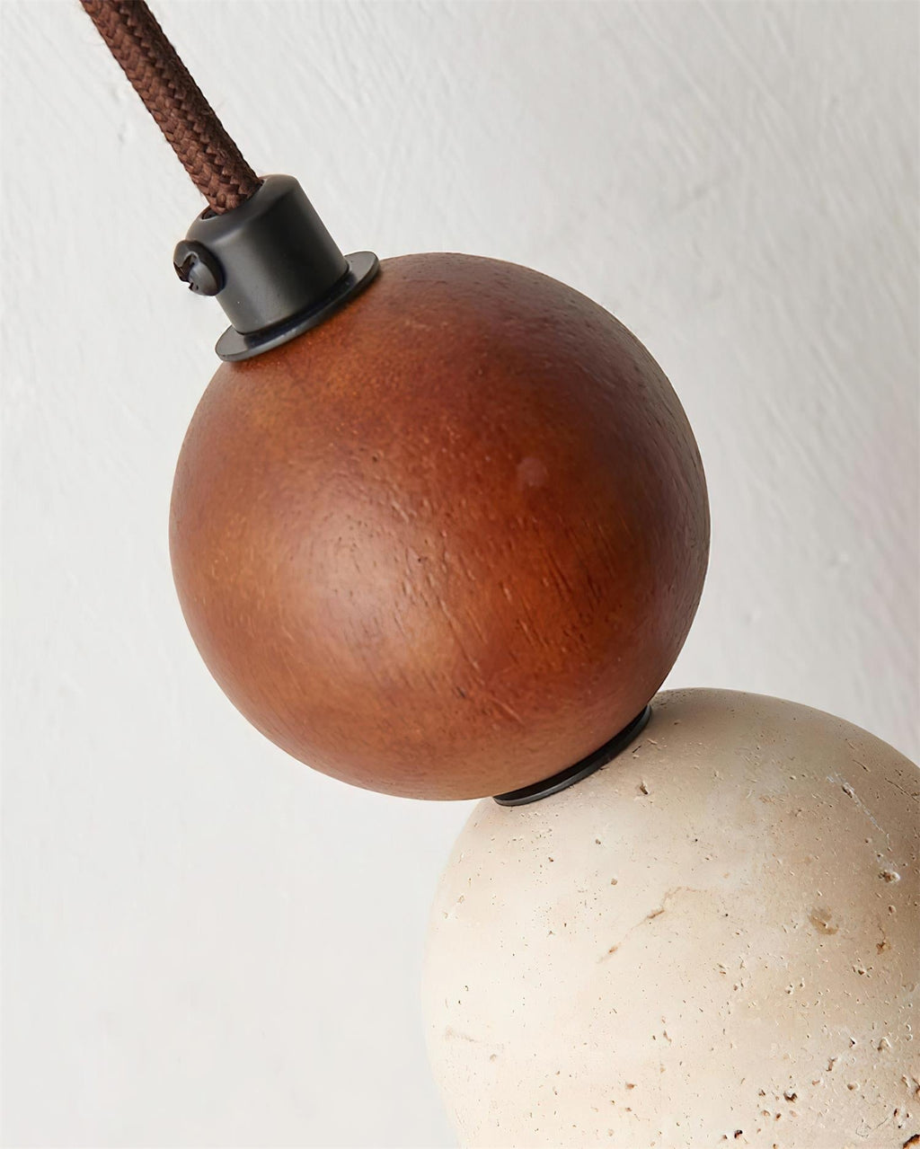 Bellaro Suspension Travertin et Bois - Neutralighting