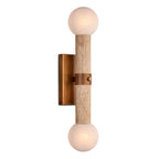 Dvaluvyh Moderne Minimaliste Travertin Métal Verre Applique Murale - Neutralighting