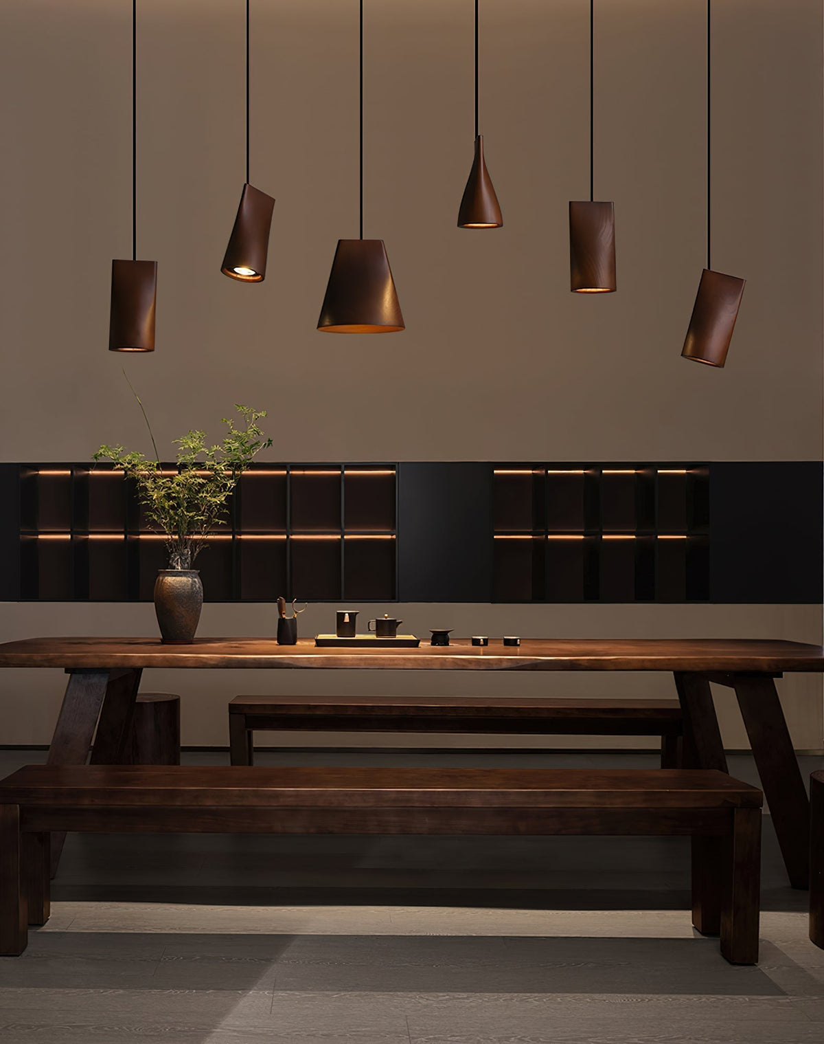 Ivarara Suspension Bois Asymétrique - Neutralighting