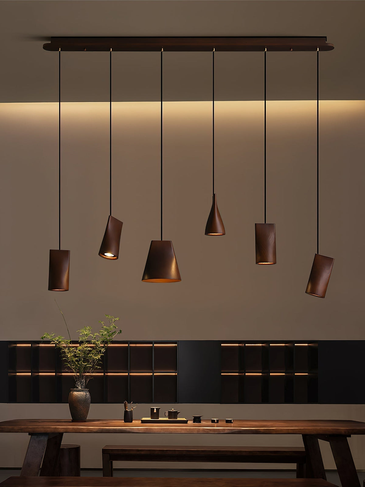 Ivarara Suspension Bois Asymétrique - Neutralighting