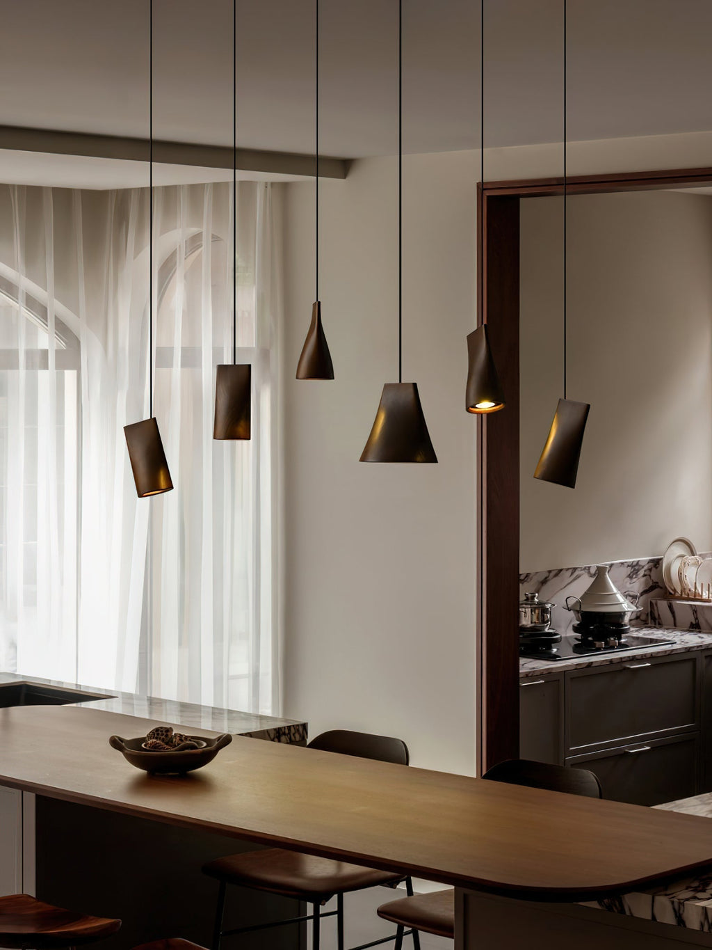 Ivarara Suspension Bois Asymétrique - Neutralighting