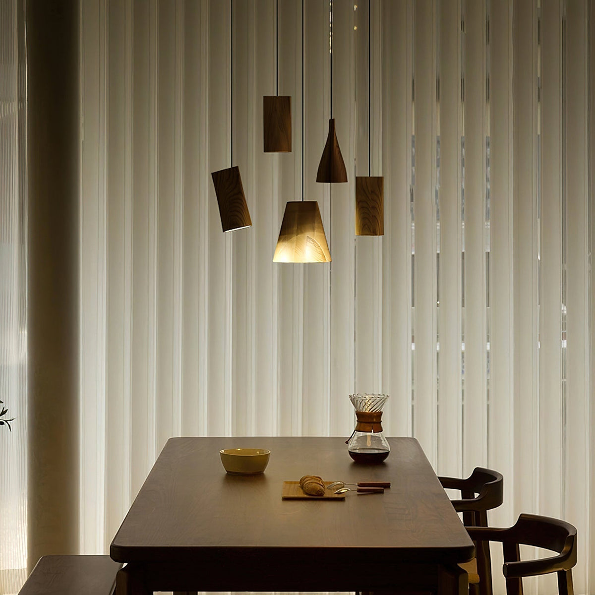 Ivarara Suspension Bois Asymétrique - Neutralighting