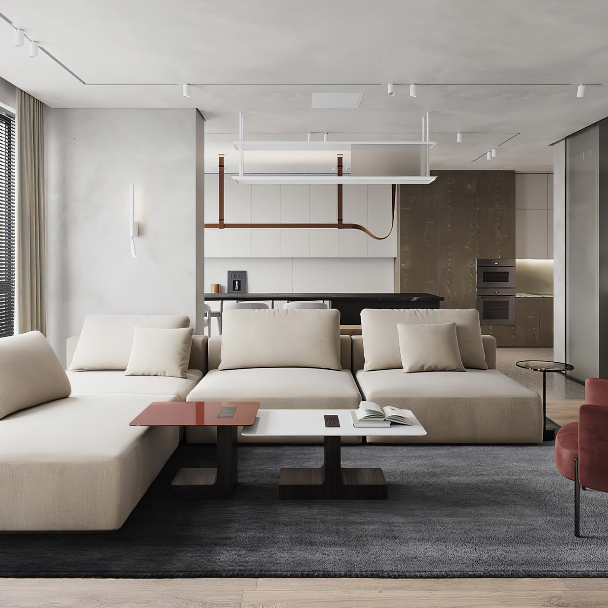 Arcadia Suspension Moderne en Cuir - Neutralighting