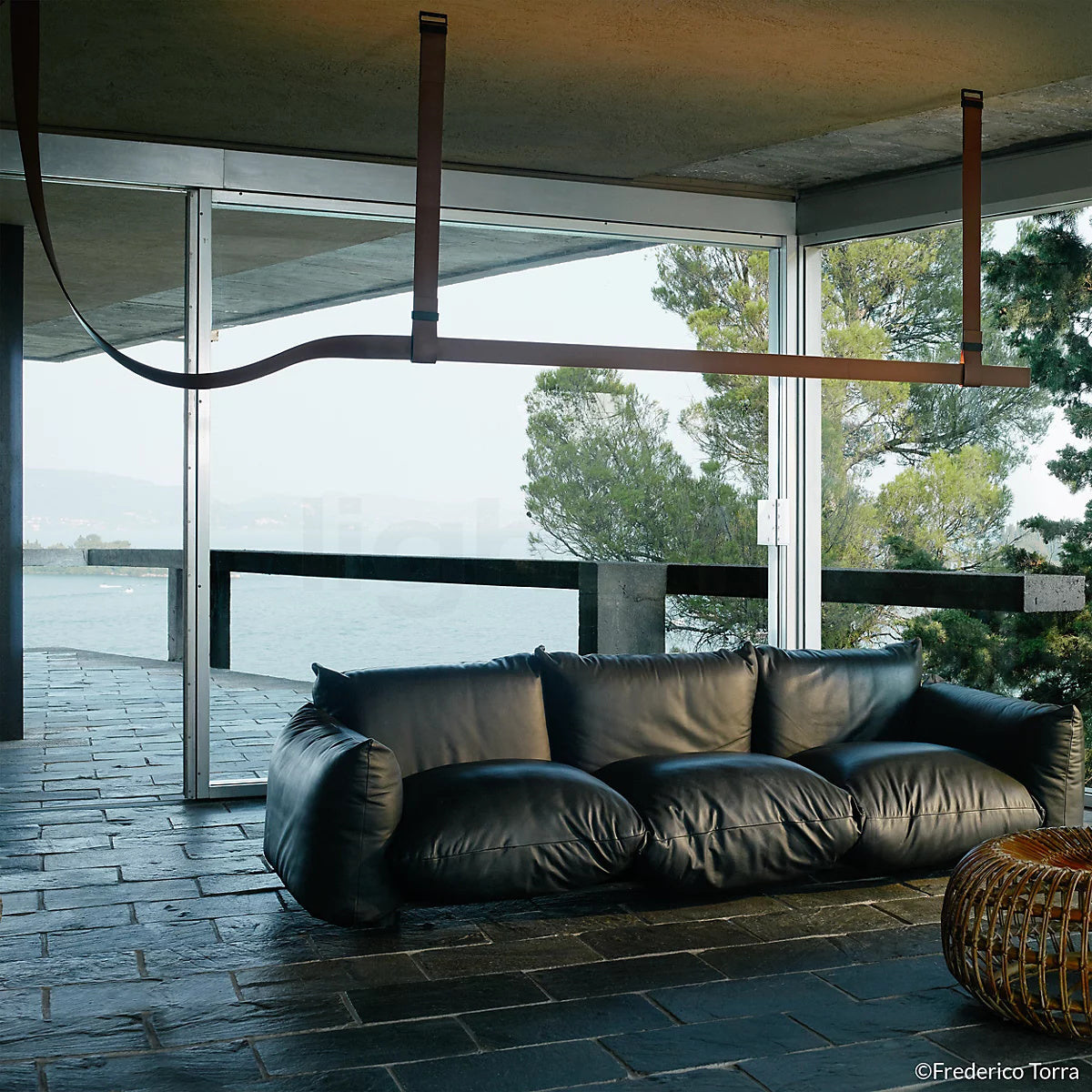 Arcadia Suspension Moderne en Cuir - Neutralighting