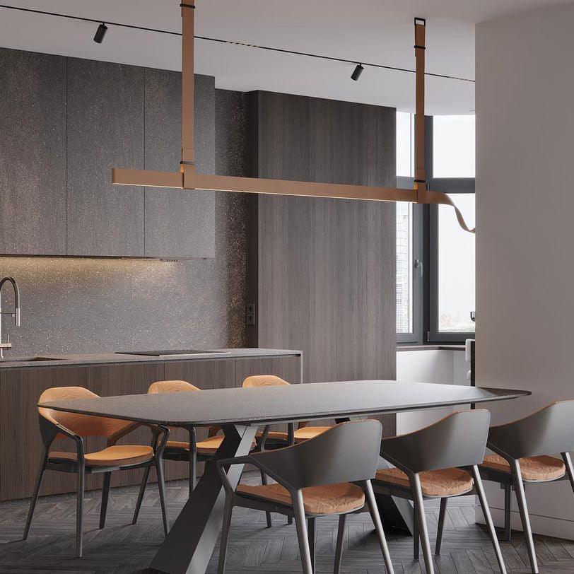 Arcadia Suspension Moderne en Cuir - Neutralighting