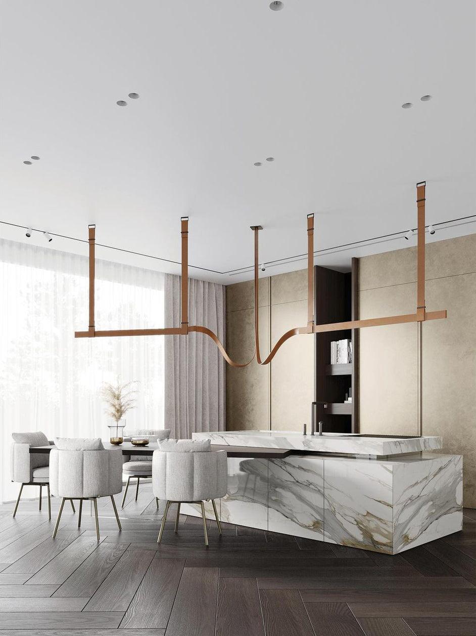 Arcadia Suspension Moderne en Cuir - Neutralighting
