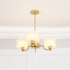 Lustra Chandelier en Verre Vintage Doré Naturel - Neutralighting