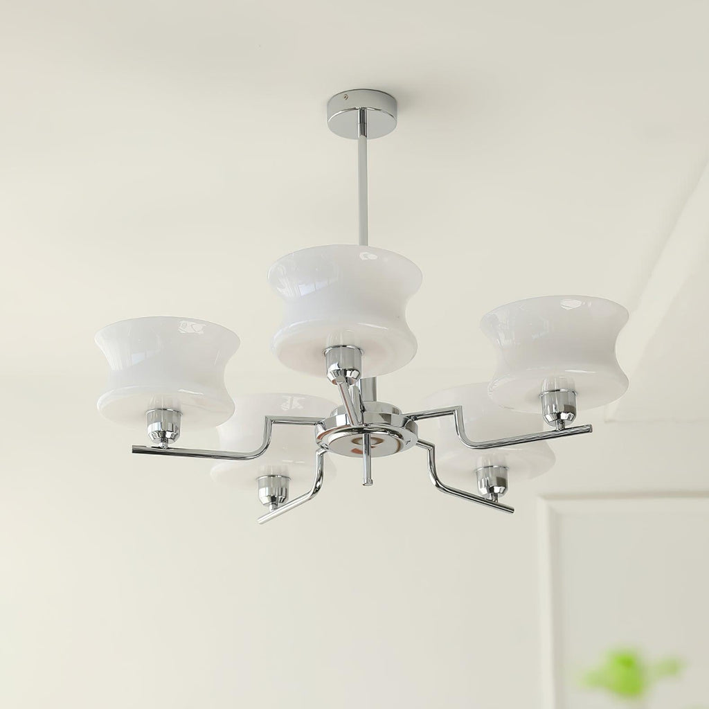 Lustra Chandelier en Verre Vintage Doré Naturel - Neutralighting