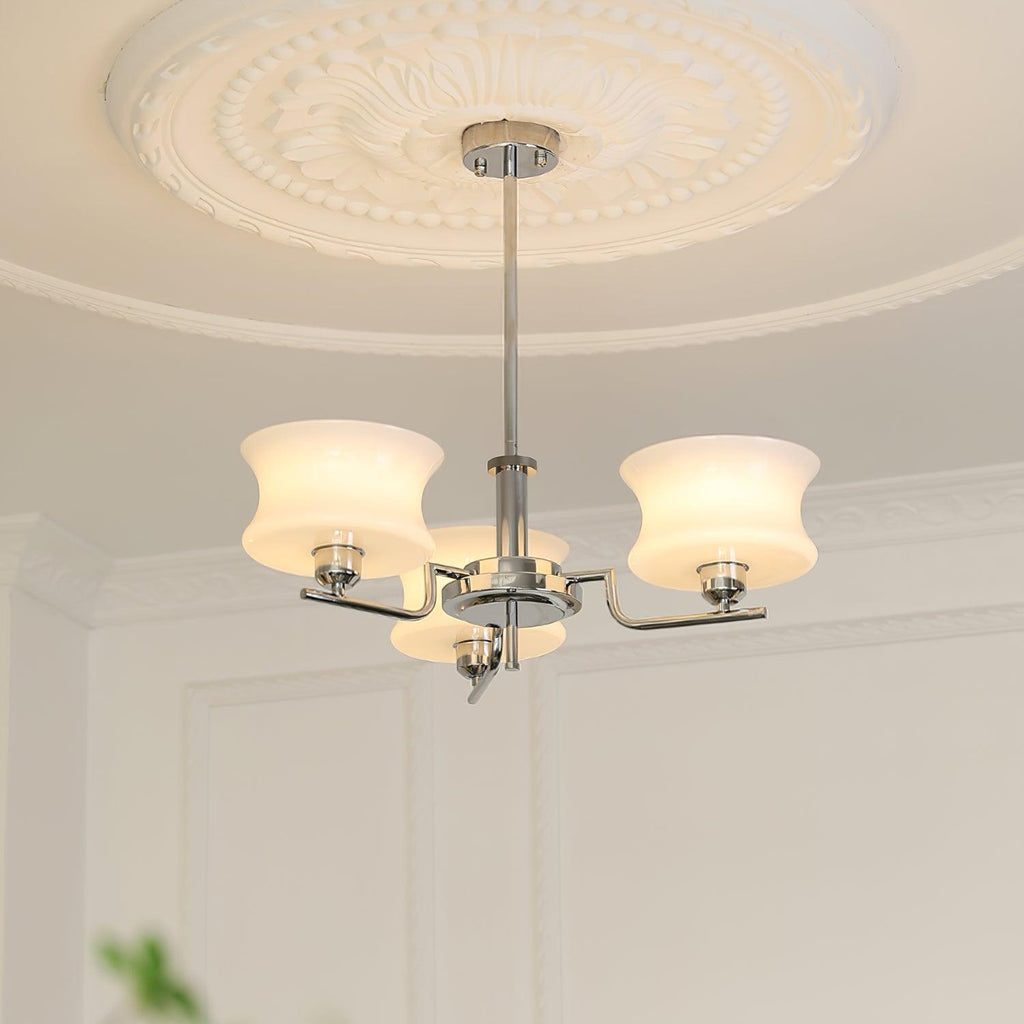 Lustra Chandelier en Verre Vintage Doré Naturel - Neutralighting