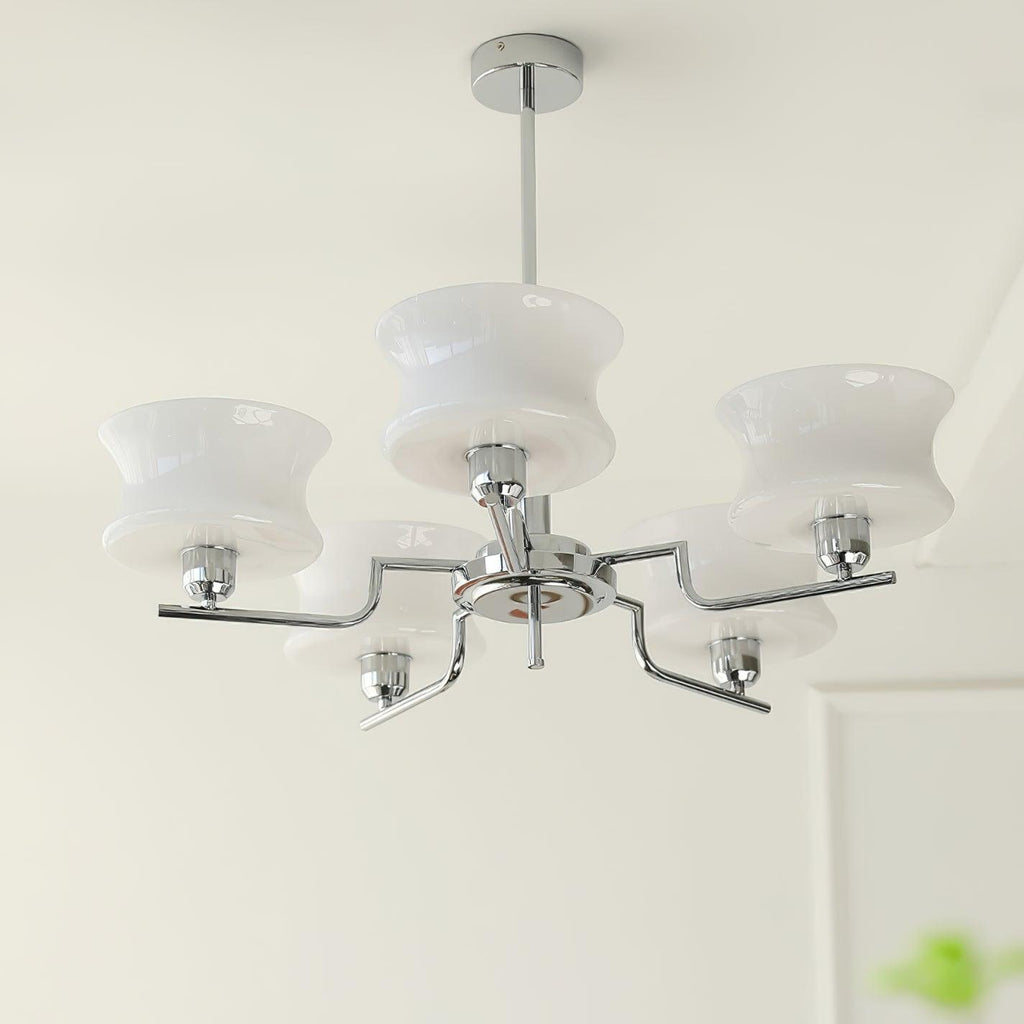 Lustra Chandelier en Verre Vintage Doré Naturel - Neutralighting