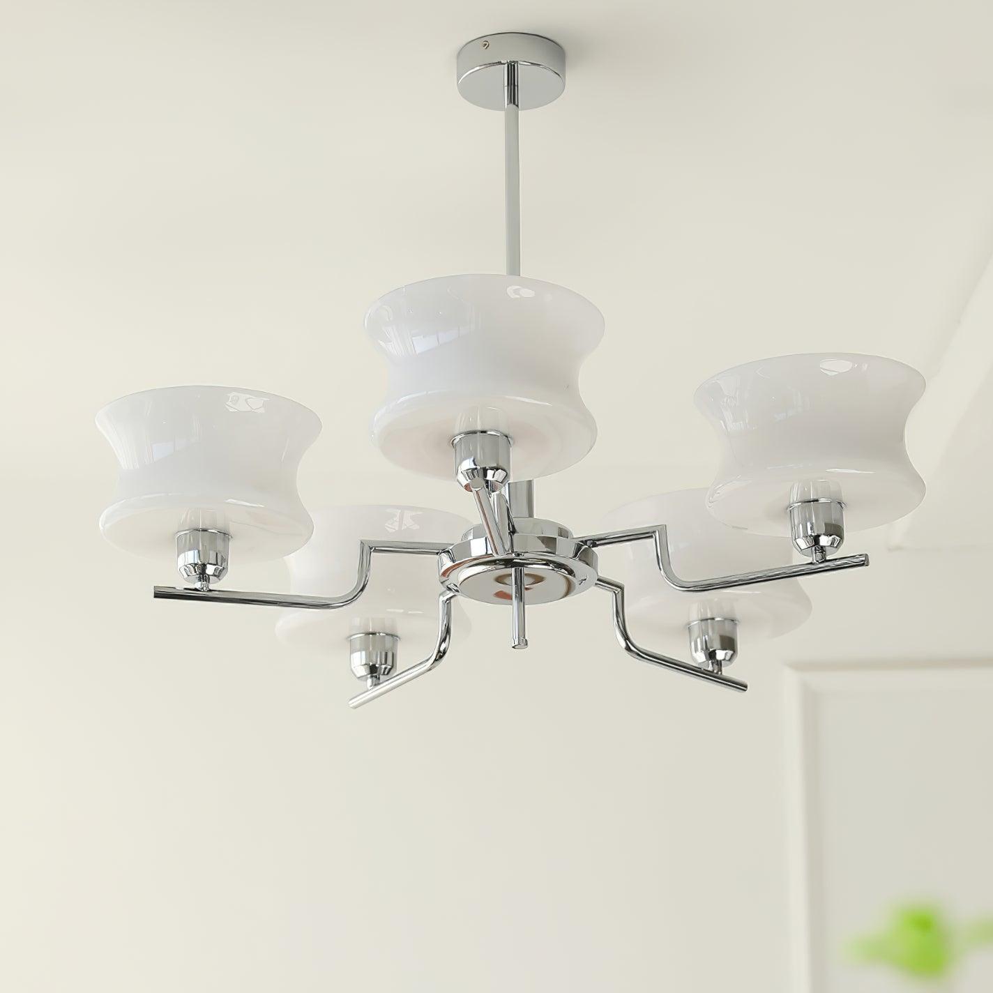 Lustra Chandelier en Verre Vintage Doré Naturel - Neutralighting