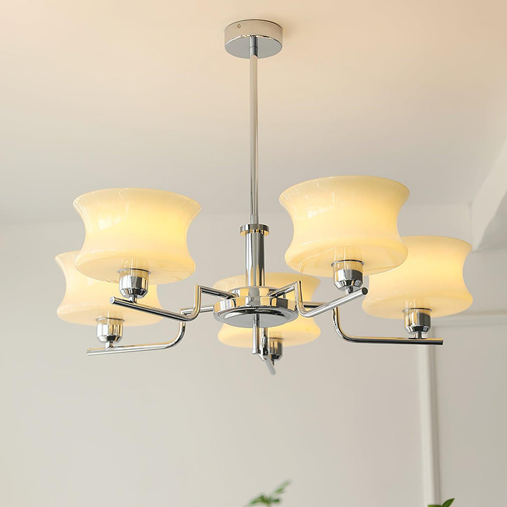 Lustra Chandelier en Verre Vintage Doré Naturel - Neutralighting