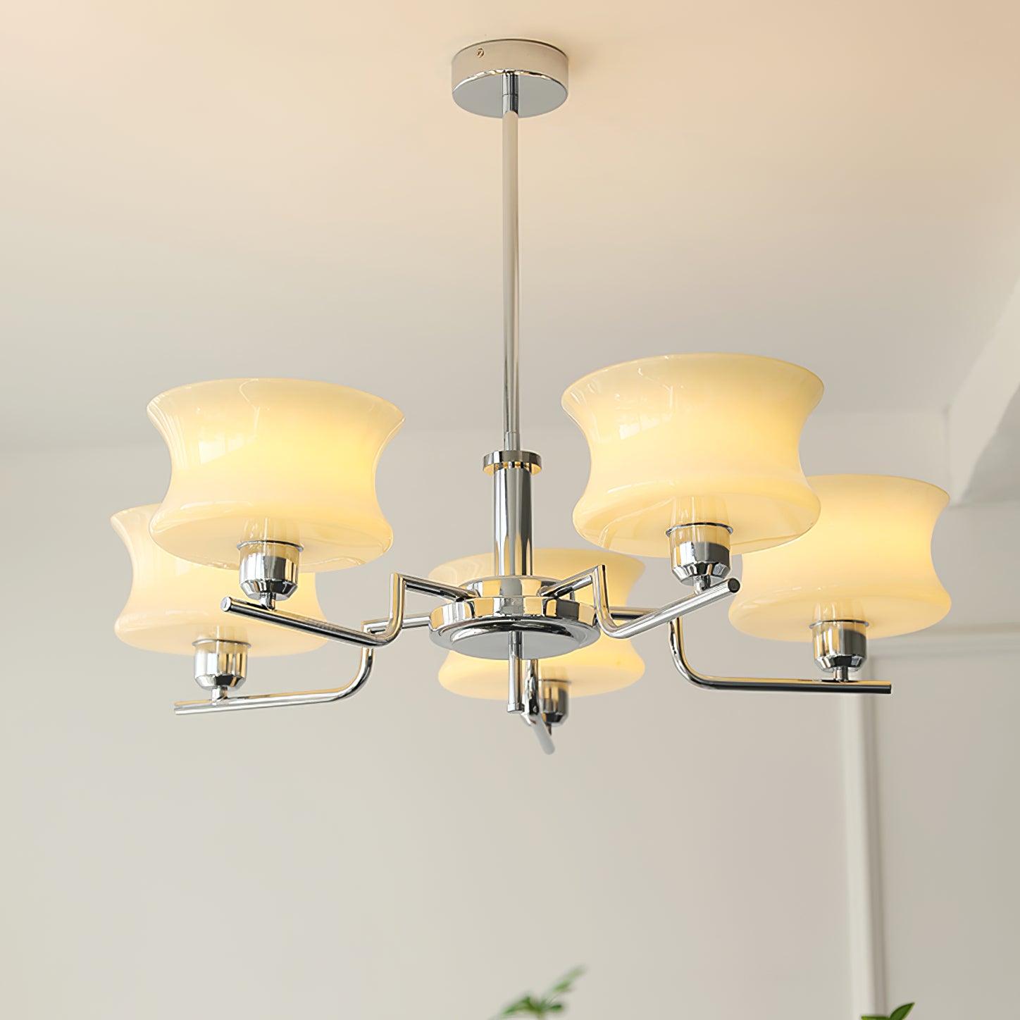 Lustra Chandelier en Verre Vintage Doré Naturel - Neutralighting