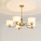 Lustra Chandelier en Verre Vintage Doré Naturel - Neutralighting