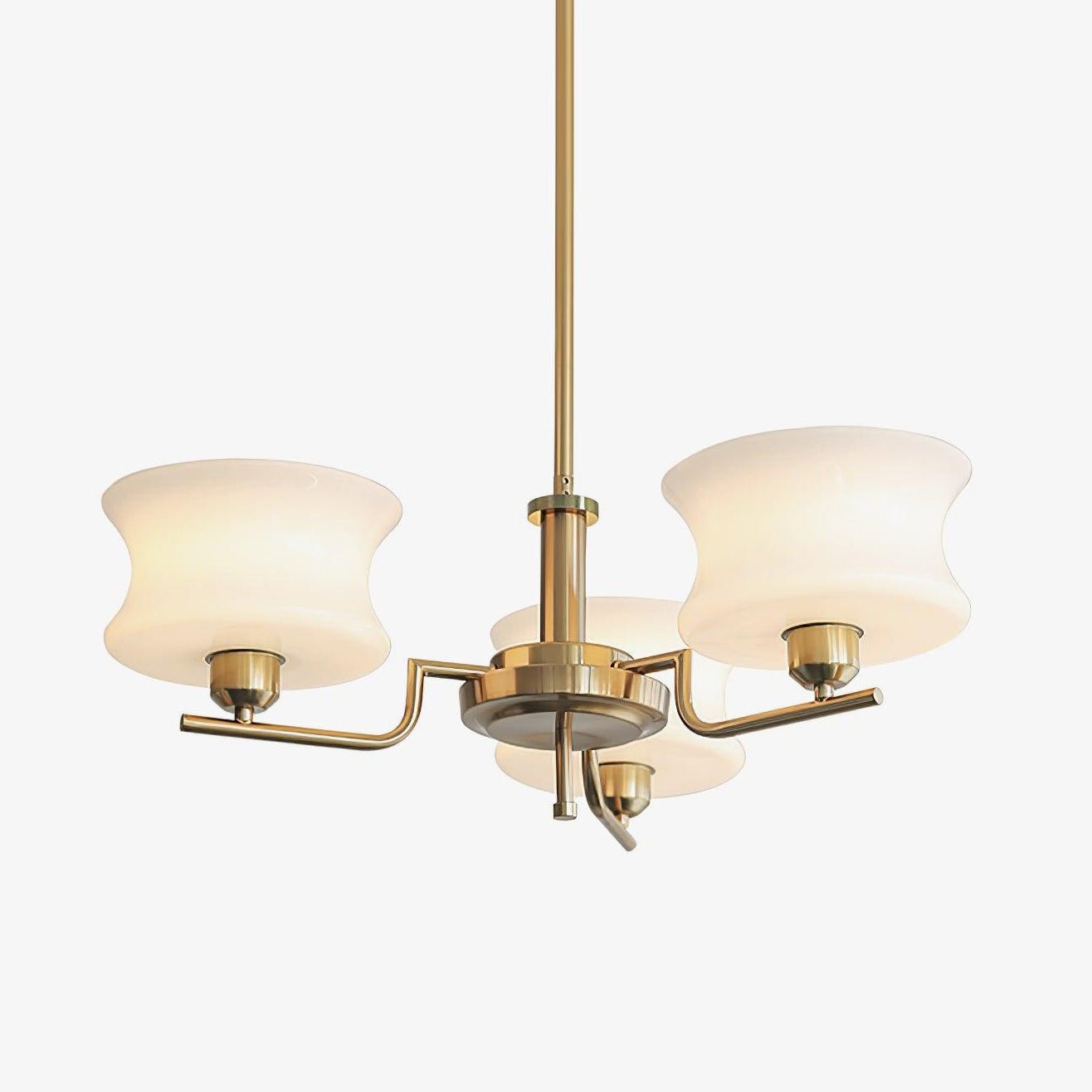 Lustra Chandelier en Verre Vintage Doré Naturel - Neutralighting