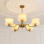 Lustra Chandelier en Verre Vintage Doré Naturel - Neutralighting