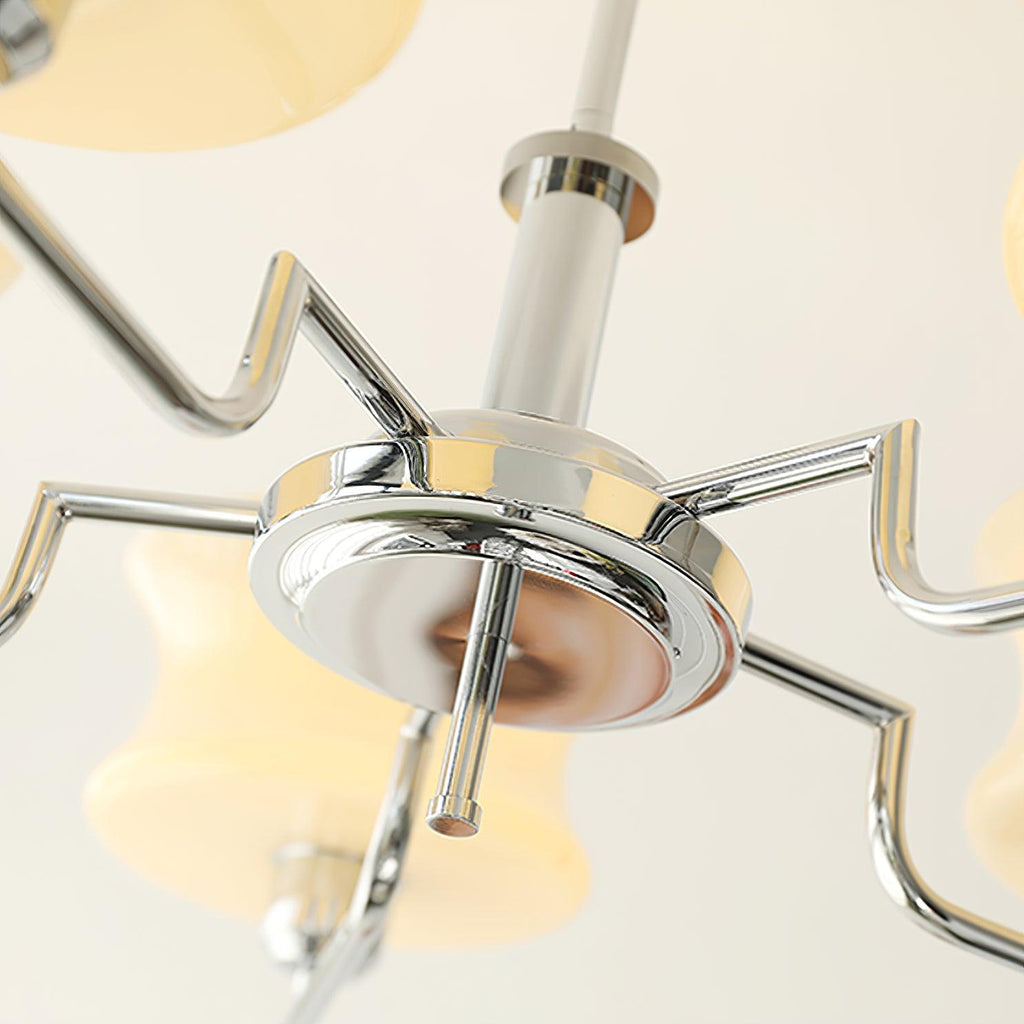 Lustra Chandelier en Verre Vintage Doré Naturel - Neutralighting
