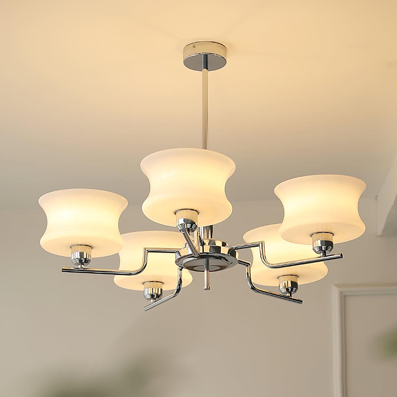 Lustra Chandelier en Verre Vintage Doré Naturel - Neutralighting