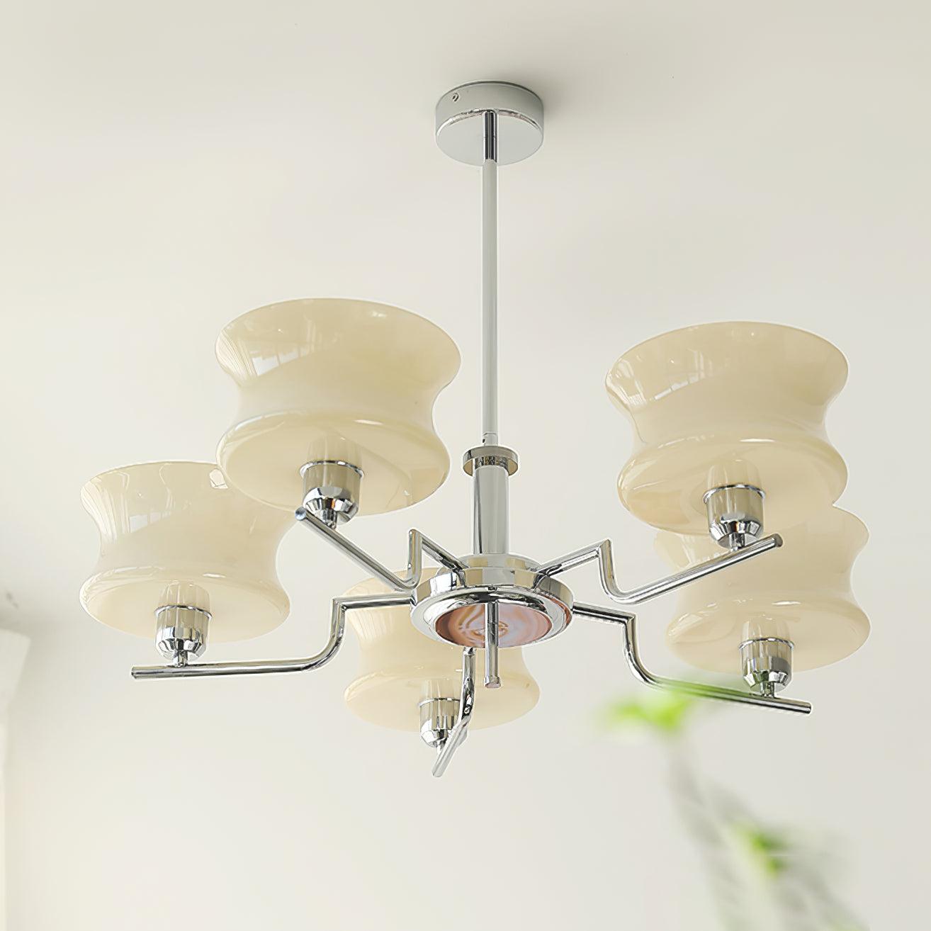 Lustra Chandelier en Verre Vintage Doré Naturel - Neutralighting