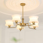 Lustra Chandelier en Verre Vintage Doré Naturel - Neutralighting