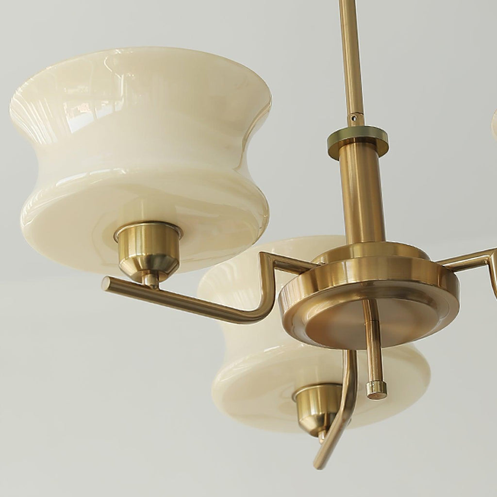 Lustra Chandelier en Verre Vintage Doré Naturel - Neutralighting