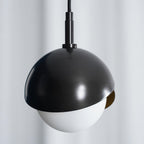 Solara Lampe Suspendue en Laiton Globe Opale Emboîté Moderne - Neutralighting