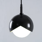 Solara Lampe Suspendue en Laiton Globe Opale Emboîté Moderne - Neutralighting