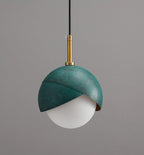 Solara Lampe Suspendue en Laiton Globe Opale Emboîté Moderne - Neutralighting