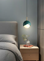 Solara Lampe Suspendue en Laiton Globe Opale Emboîté Moderne - Neutralighting