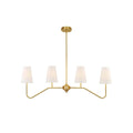 Lustra Chandelier Laiton Courbé Beige Linéaire - Neutralighting
