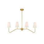 Lustra Chandelier Laiton Courbé Beige Linéaire - Neutralighting