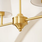 Lustra Chandelier Laiton Courbé Beige Linéaire - Neutralighting