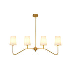 Lustra Chandelier Laiton Courbé Beige Linéaire - Neutralighting