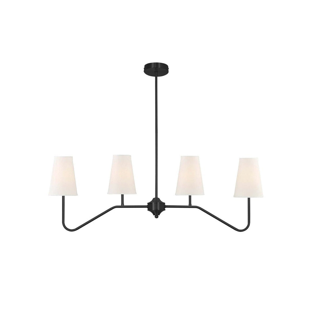 Lustra Chandelier Laiton Courbé Beige Linéaire - Neutralighting