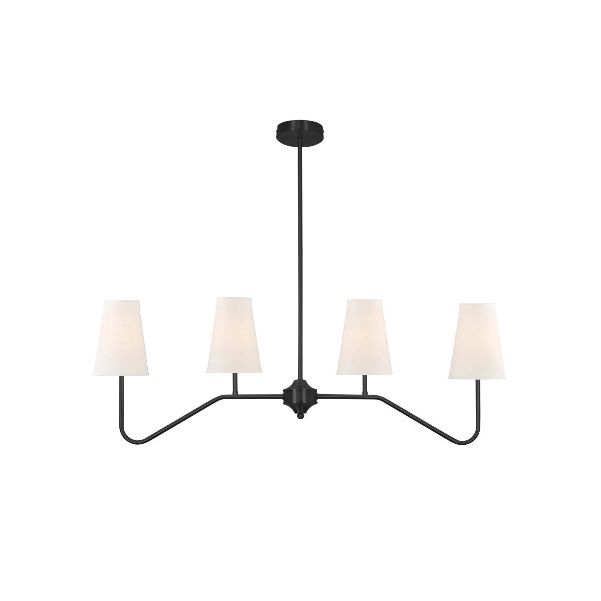 Lustra Chandelier Laiton Courbé Beige Linéaire - Neutralighting
