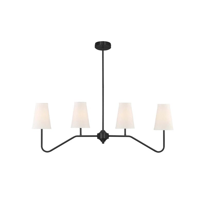 Lustra Chandelier Laiton Courbé Beige Linéaire - Neutralighting