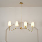 Lustra Chandelier Laiton Courbé Beige Linéaire - Neutralighting