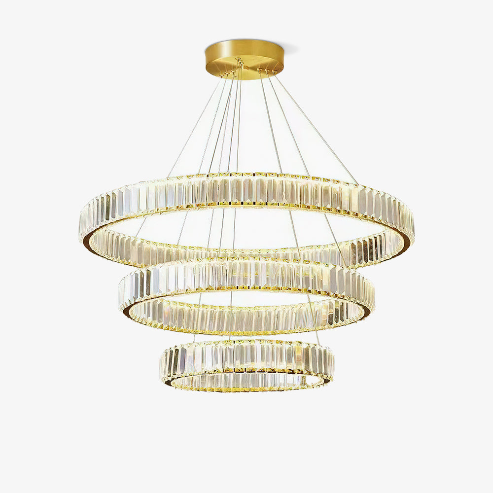 Lustra Chandelier Anneau en Cristal Doré - Neutralighting