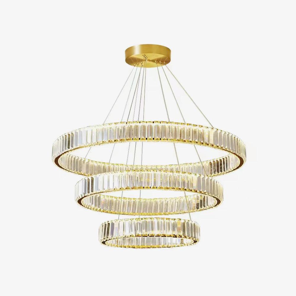 Lustra Chandelier Anneau en Cristal Doré - Neutralighting