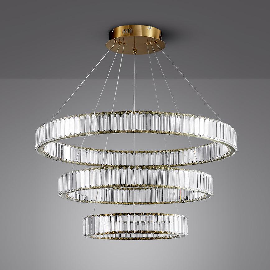 Lustra Chandelier Anneau en Cristal Doré - Neutralighting